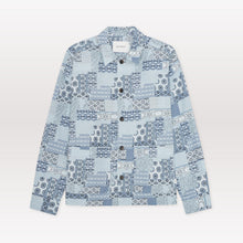 Load image into Gallery viewer, Patchwork Jacquard Overshirt - Skyway Blue
