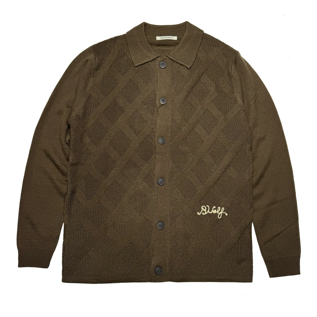 Plaid Knit - Brown
