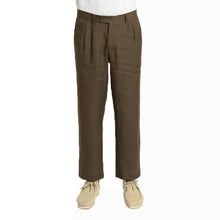 Load image into Gallery viewer, Double Pleated Trouser - Brown Braided Weave
