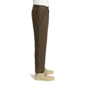 Double Pleated Trouser - Brown Braided Weave