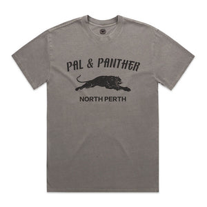 Leaping Pal & Panther Washed T-Shirt - Faded Taupe