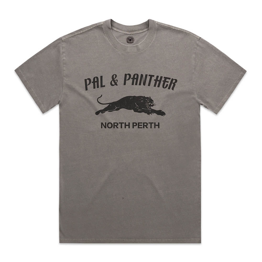 Leaping Pal & Panther Washed T-Shirt - Faded Taupe