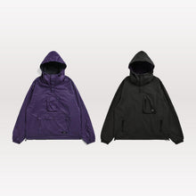 Load image into Gallery viewer, Non Down Mountain Reversible Hoodie - Dark Purple / Black
