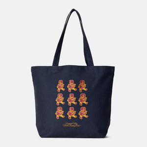 Canvas Graphic Tote - Blue Reading Club Print