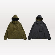 Load image into Gallery viewer, Non Down Mountain Reversible Hoodie - Dark Olive / Navy
