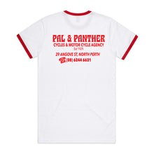 Load image into Gallery viewer, Pal &amp; Panther Ringer Tee - White &amp; Red
