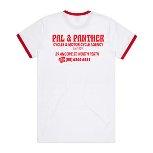 Pal & Panther Ringer Tee - White & Red