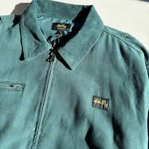 Roughneck Collared Bomber - Washed Botanical Green