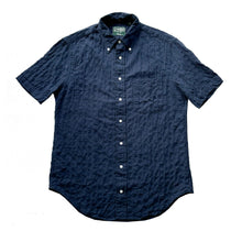 Load image into Gallery viewer, Short Sleeve Shirt - Blue Brushed Seersucker
