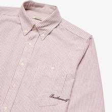 Load image into Gallery viewer, Script Button Down Shirt - Bordeaux Stripe
