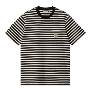 Seidler Stripe Pocket T-Shirt - Seidler Stripe, Salt / Black