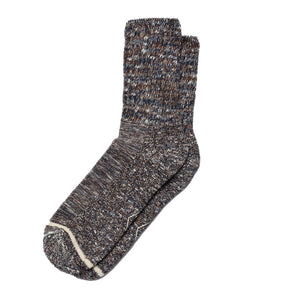 Slub Sport Socks- Brown Melange