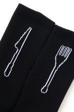 Load image into Gallery viewer, Knife &amp; Forks Socks - Black
