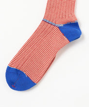 Load image into Gallery viewer, Pinstripe Socks - Red Blue
