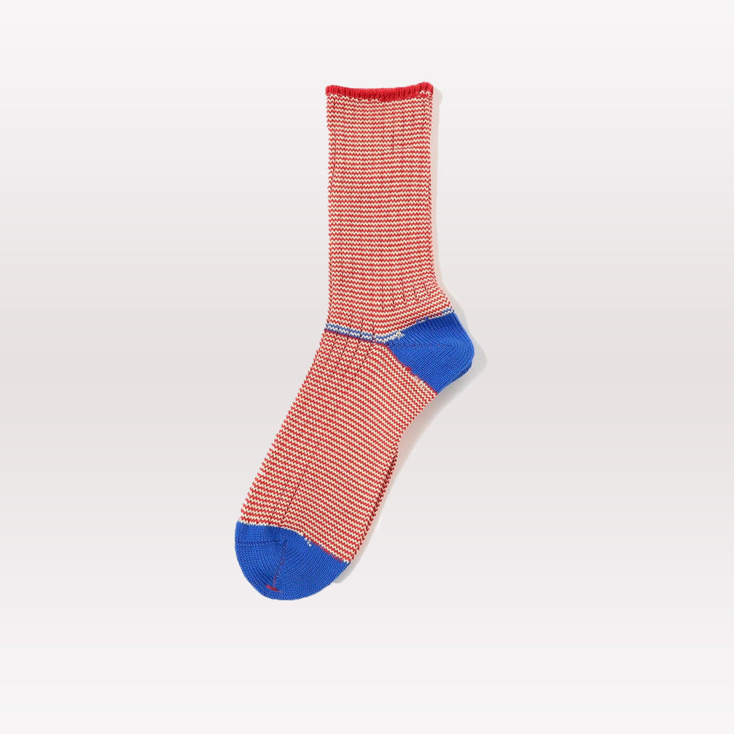 Pinstripe Socks - Red Blue