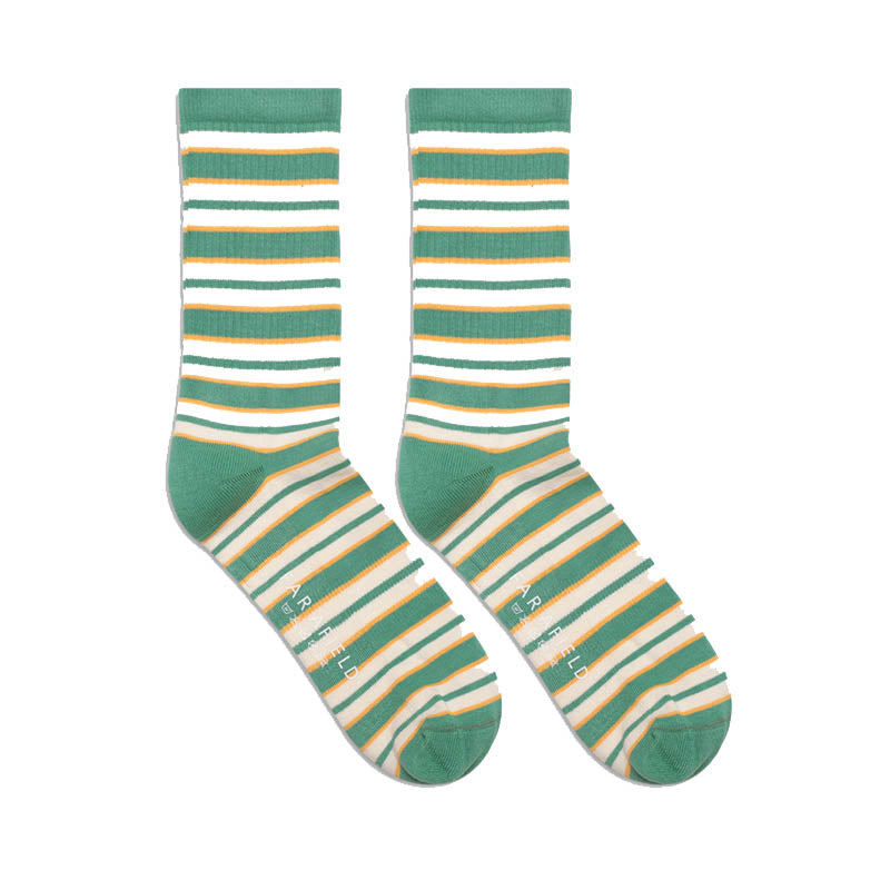 Ribbed Stripe Socks - Frosty Green / Multi