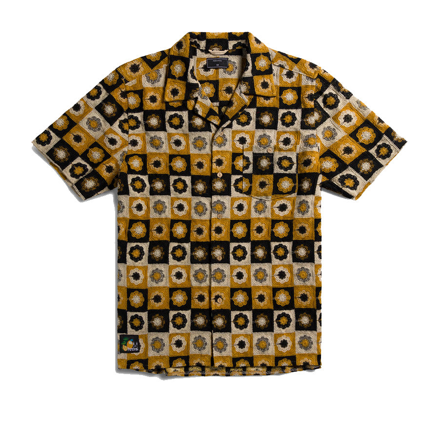 Sour Patch Cuban Shirt - Tan / Black