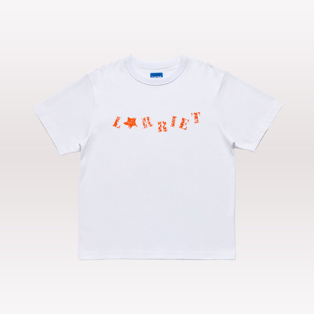 Stencil Tee - White / Orange