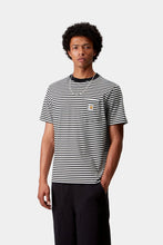 Load image into Gallery viewer, Verner Pocket T-Shirt - Verner Stripe Black / Wax
