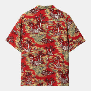 Bayou Print Shirt - Red Sunset