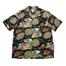 Load image into Gallery viewer, Classic Aloha Shirt - Black Hula Surf
