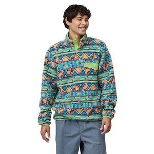 Light Weight Synchilla Snap-T Fleece Pull Over - High Hopes Geo : Salamander Green