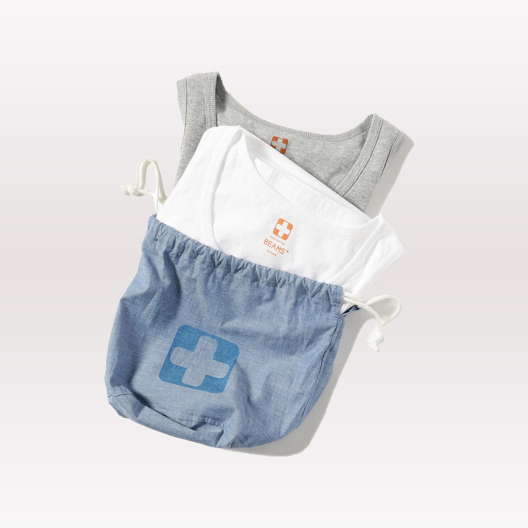 2 Packet Tank Top - White / Grey