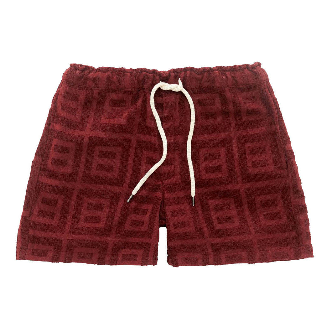 Terry Shorts - Burgundy Terrace