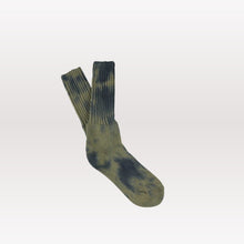 Load image into Gallery viewer, Tie Dye Socks - Navy / Olive
