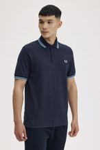 Load image into Gallery viewer, Made In England Twin Tipped Fred Perry Shirt M12 - Navy / Ice
