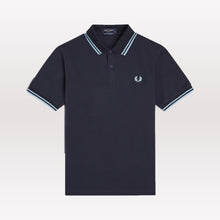 Load image into Gallery viewer, Made In England Twin Tipped Fred Perry Shirt M12 - Navy / Ice
