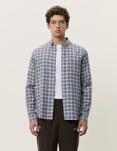 Load image into Gallery viewer, Check Shirt - Faded Denim Blue
