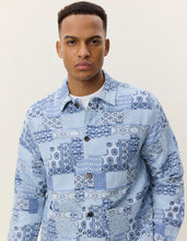Load image into Gallery viewer, Patchwork Jacquard Overshirt - Skyway Blue
