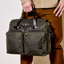 Load image into Gallery viewer, 24 Hour Tin Cloth Briefcase - Otter Green
