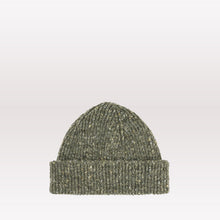 Load image into Gallery viewer, 4003 Speckled Donegal Wool Beanie - Army Green
