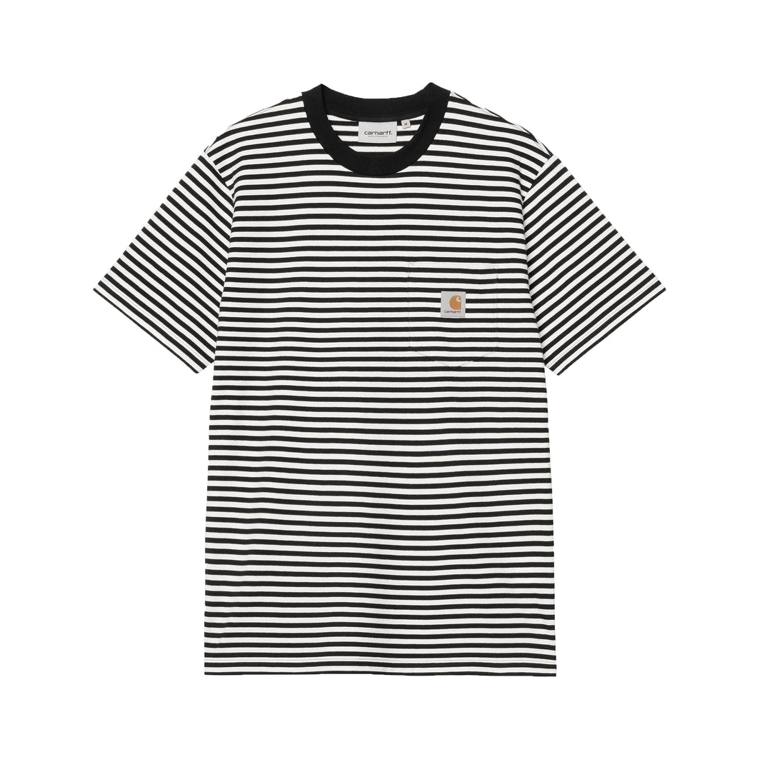 Verner Pocket T-Shirt - Verner Stripe Black / Wax