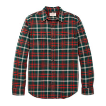 Load image into Gallery viewer, Vintage Flannel Work Shirt - Green / Red Plaid
