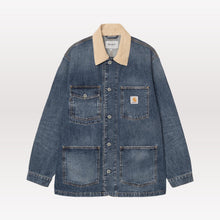Load image into Gallery viewer, Warren Chore Coat - Blue / Dusty Hamilton Brown
