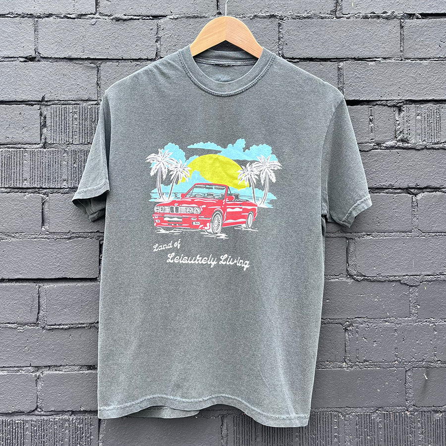 Leisurely Living T-Shirt - Washed Charcoal