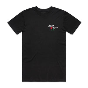 Nova Rosa Chest Print T-Shirt - Black