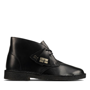 Desert Boot - Black Polished Leather