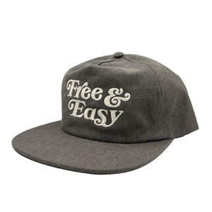 Free & Easy Canvas Snapback Hat - Charcoal
