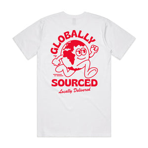 Globe Logo T-Shirt - White Red