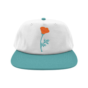 Poppy Two Tone Short Brim Snapback Hat