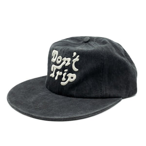 Don't Trip Strapback Hat - Washed Black