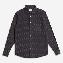 Load image into Gallery viewer, Classic Long Sleeve Shirt- Ikat Stripe Navy
