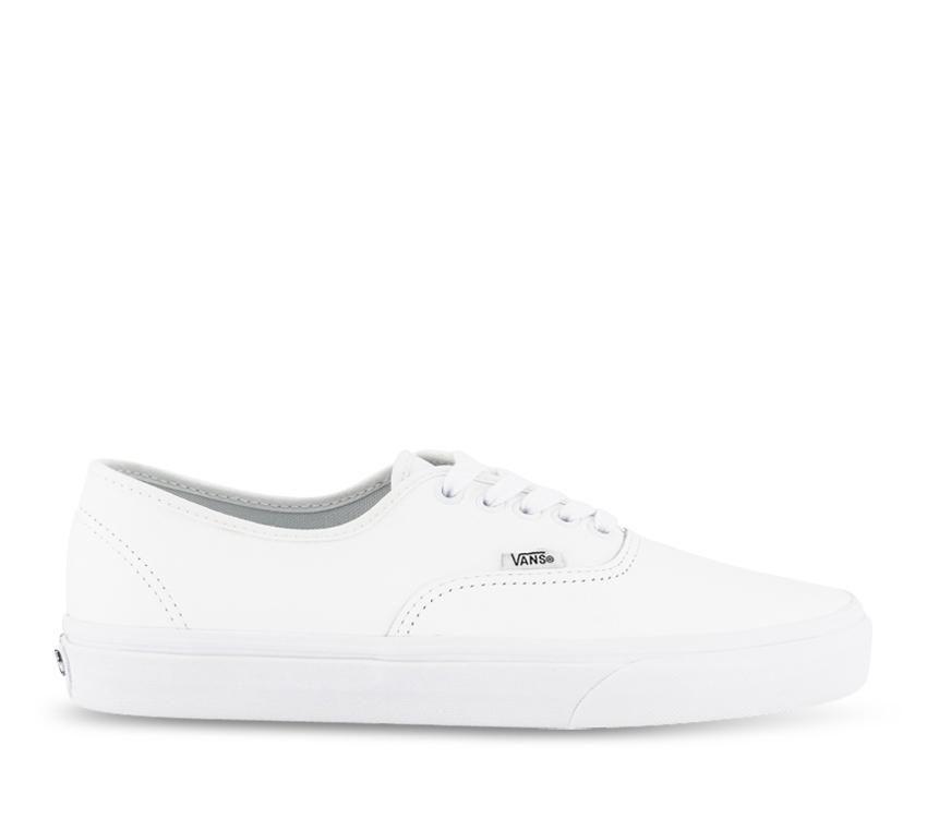 Vans authentic hot sale white leather