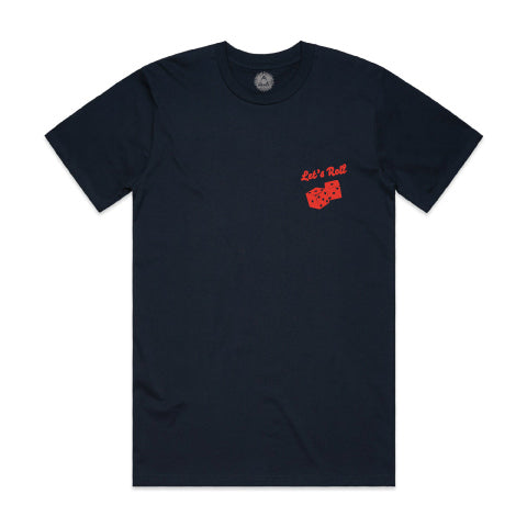 Let's Roll T-Shirt - Navy Red
