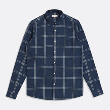 Load image into Gallery viewer, Classic Long Sleeve Shirt- Linear Check Navy
