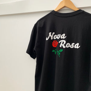 Nova Rosa Chest Print T-Shirt - Black